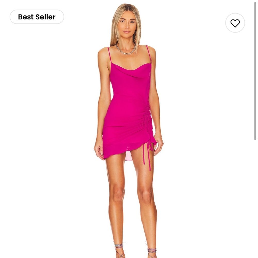 Pink Ruched Mini Dress